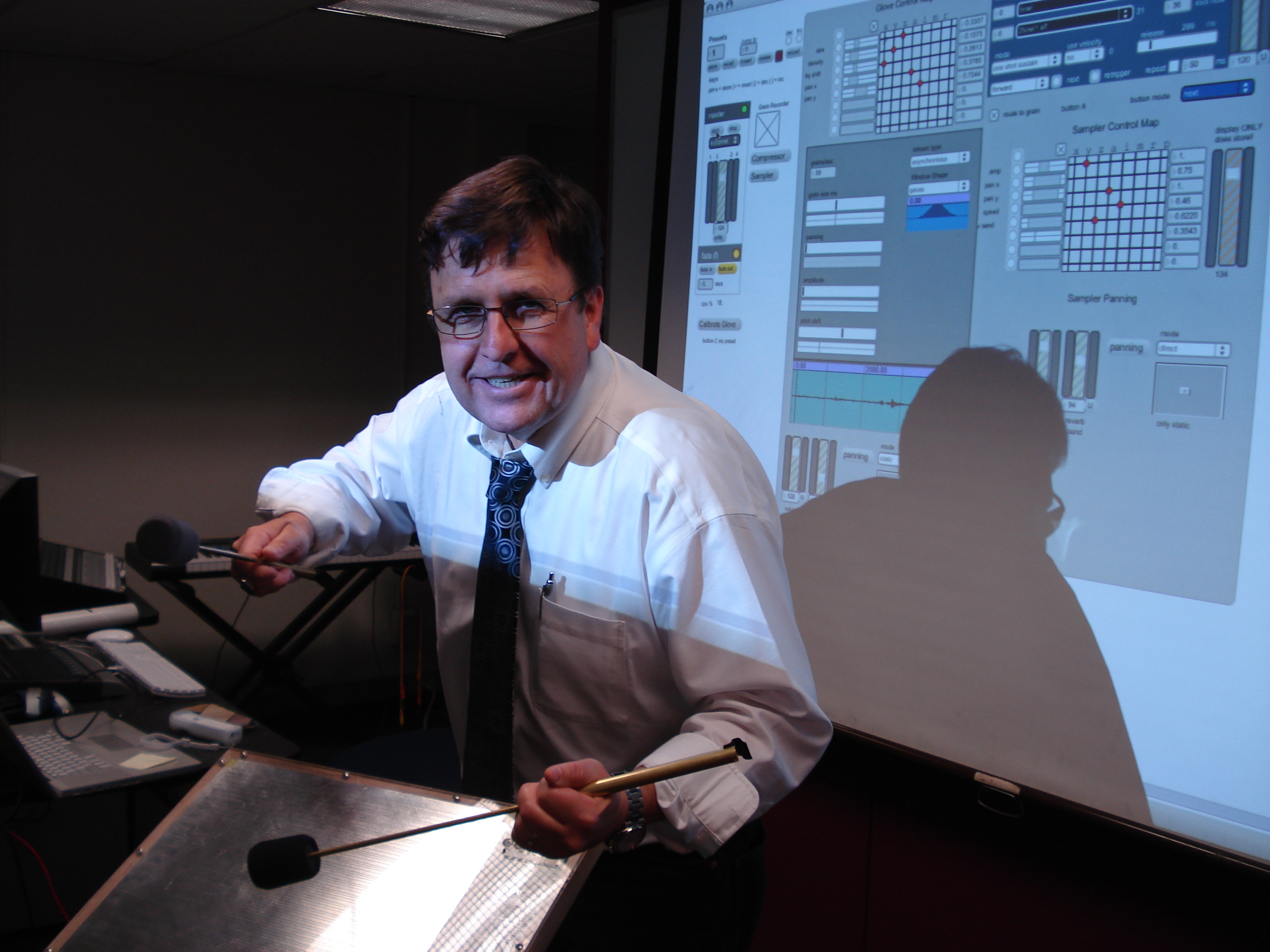 Boulanger with Radio Baton and MaxMSP at Berklee